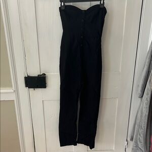 Black Strapless Jumpsuit